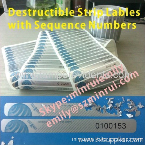 Custom Destructible Labels As Security Sealing Stickers,tamper Evident Labels In Rolls,fragile Destructive Labels 
